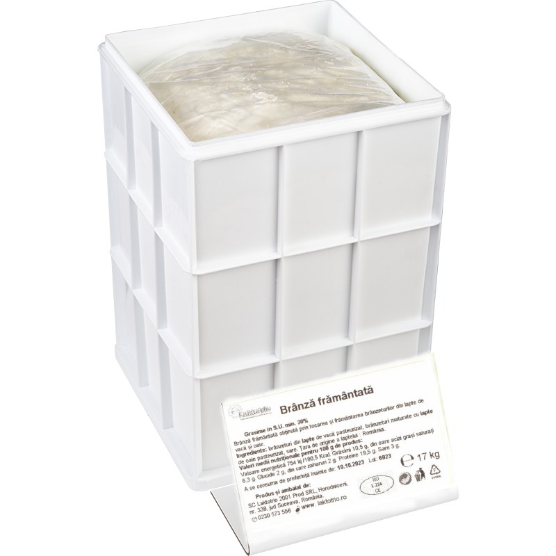 BRANZA FRAMANTATA, CUTIE 17 KG, cu lapte de oaie, Cod 00004537