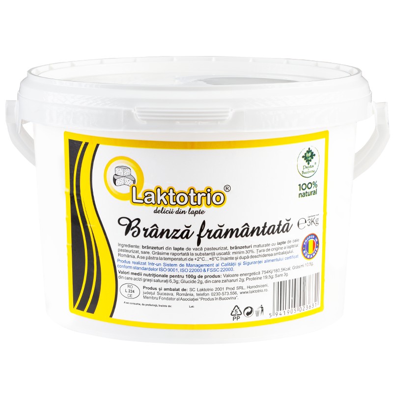 Branza framantata, galeata 3 kg, cu lapte de oaie, Cod 00003295