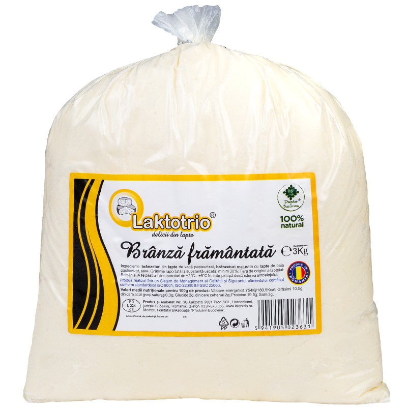 Branza framantata, punga 3 kg, cu lapte de oaie, Cod 00004124