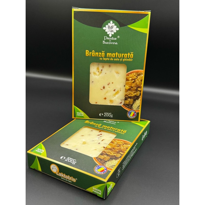 BRANZA MATURATA CU LAPTE DE OAIE SI GHIMBIR, 200G