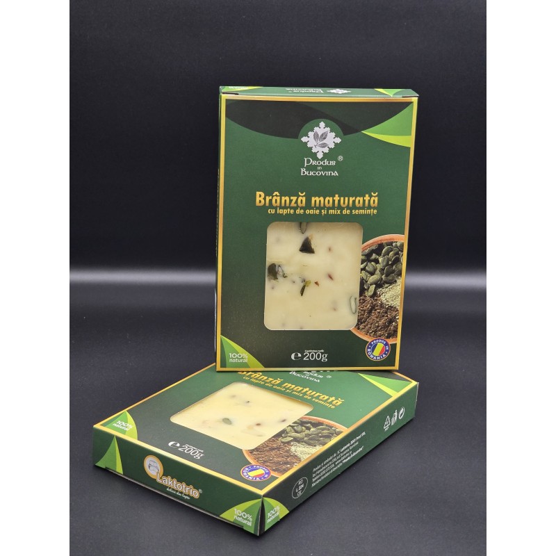 BRANZA MATURATA CU LAPTE DE OAIE SI MIX DE SEMINTE, 200G