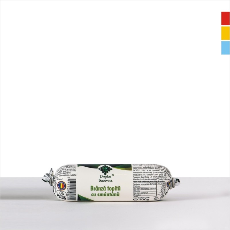Branza topita cu smantana 100 g, la tub, Cod 00001547