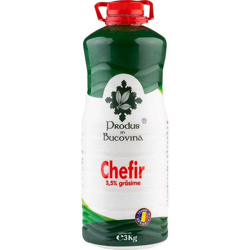 Chefir, 3,5% grasime, 3 kg, din lapte de vaca, pasteurizat, Cod 00003375