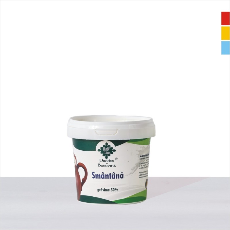 Smantana naturala, 30% grasime, 500 g, din lapte de vaca, pasteurizata, Cod 00001548