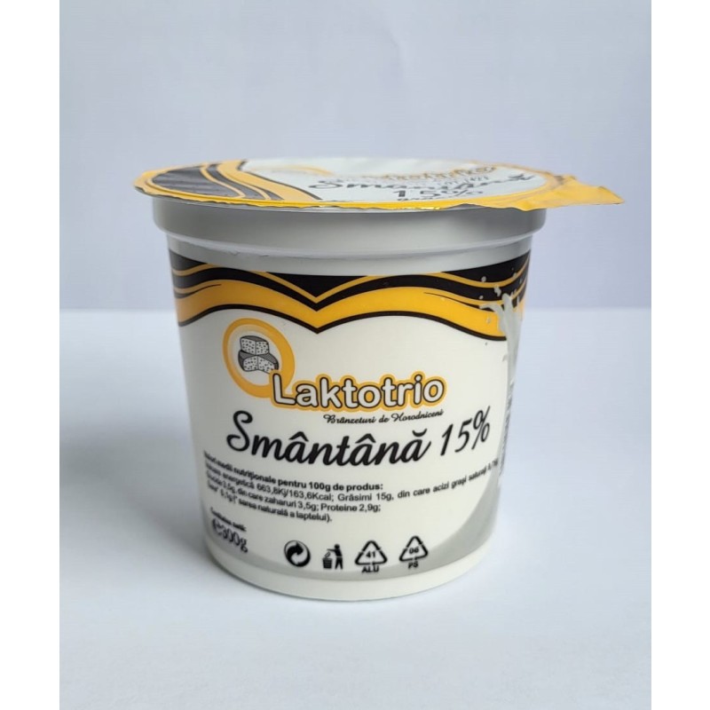 Smantana naturala,15% grasime, 300 g