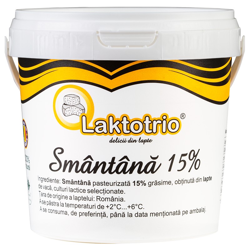 Smantana naturala,15% grasime, 500 g